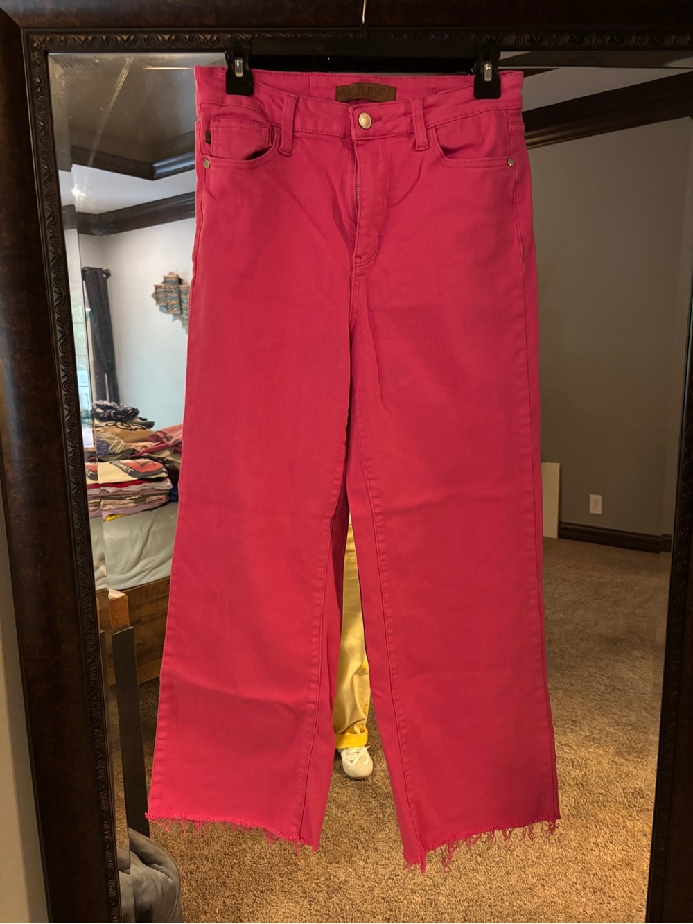 Judy Blue Bright Hot Pink Wide-Leg Jeans